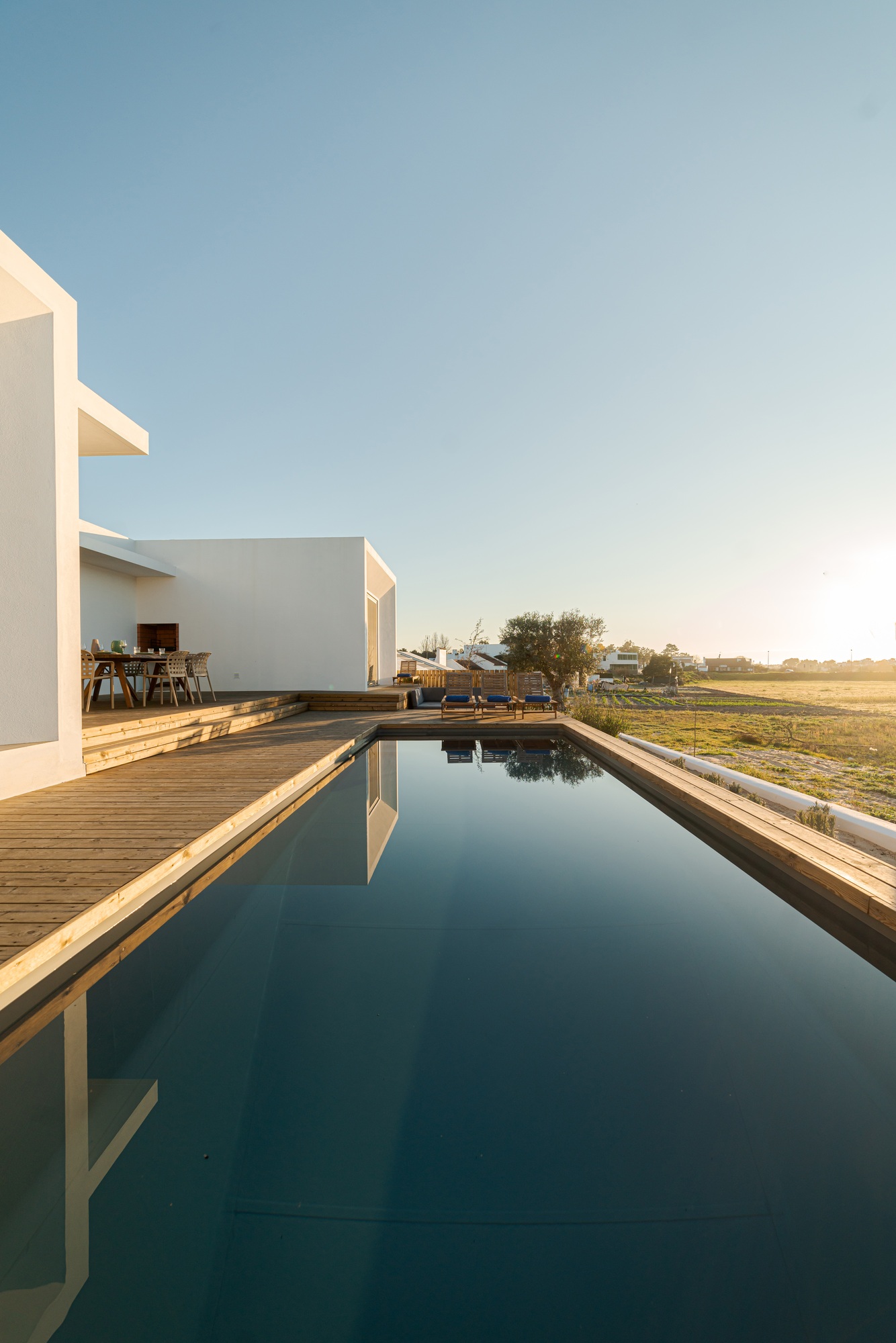 Modern villa with pool and deck